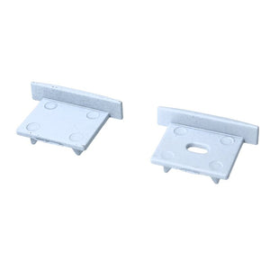 Kit Terminali Tappi di Chiusura In Metallo Con e Senza Foro Colore Bianco Per Profilato Alluminio BAZ2620W