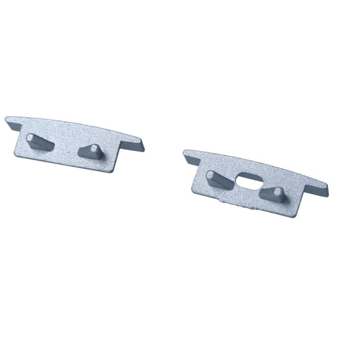 Kit Terminali Tappi di Chiusura In Metallo Con e Senza Foro Per Profilato Alluminio BAZ2507