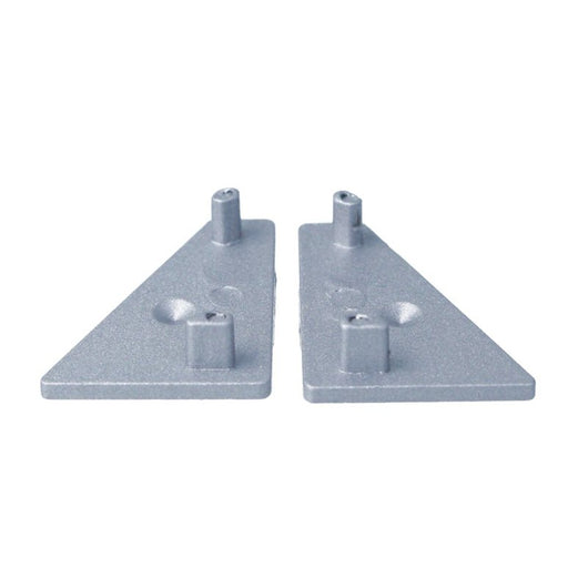 Kit Terminali Tappi di Chiusura In Metallo Per Profilato Alluminio BAZ2016 BAZ2016W