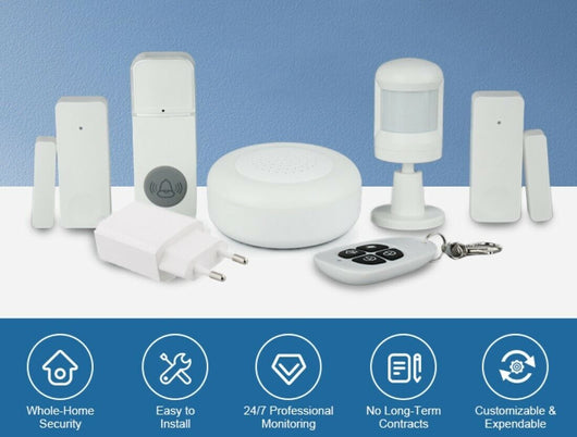 Kit antifurto allarme wifi smart home compatibile con Alexa e Google Assistant