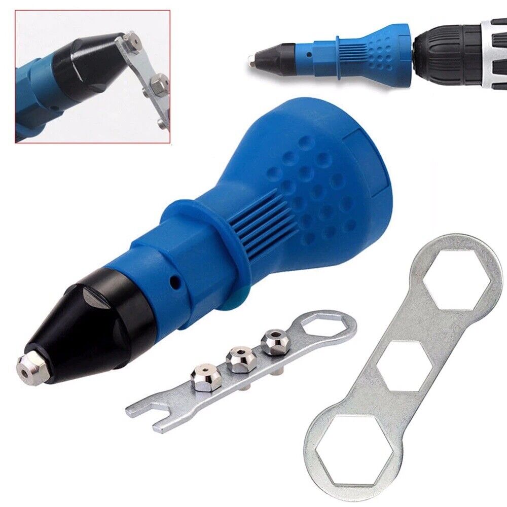 Kit conversione da trapano avvitatore a rivettatrice testine da 2.4 3.2 4.0 4.8