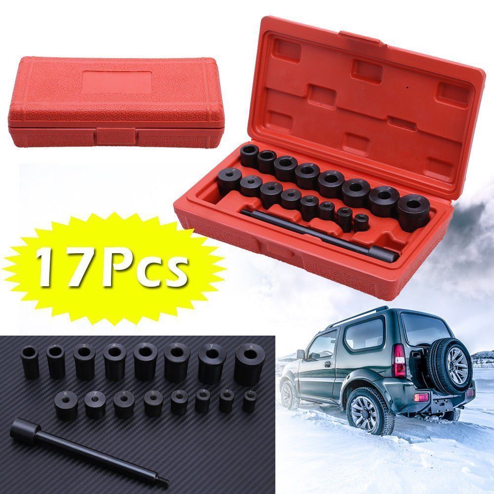 Kit da 17 utensili per allineamento e centraggio frizione auto universali centra