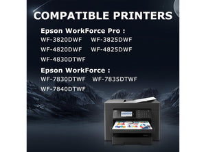 Kit da  6 Cartucce per Epson 405 XL per Epson Workforce Pro WF-4820DTWF WF-7830DWF WF-3820 WF-7840DTWF WF-4830DTWF WF-4820DWF WF-3825DWF WF-4825DWF WF-7835DTWF Giallo Ciano Magenta