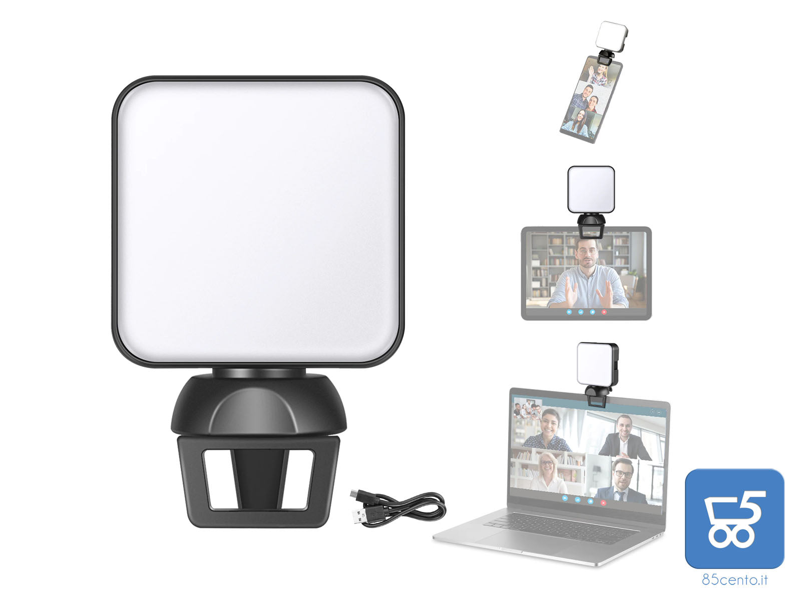 Kit di illuminazione per videoconferenza Neewer per telefono Laptop iPad illuminazione Zoom per Laptop Mini luce Video USB per videoconferenza