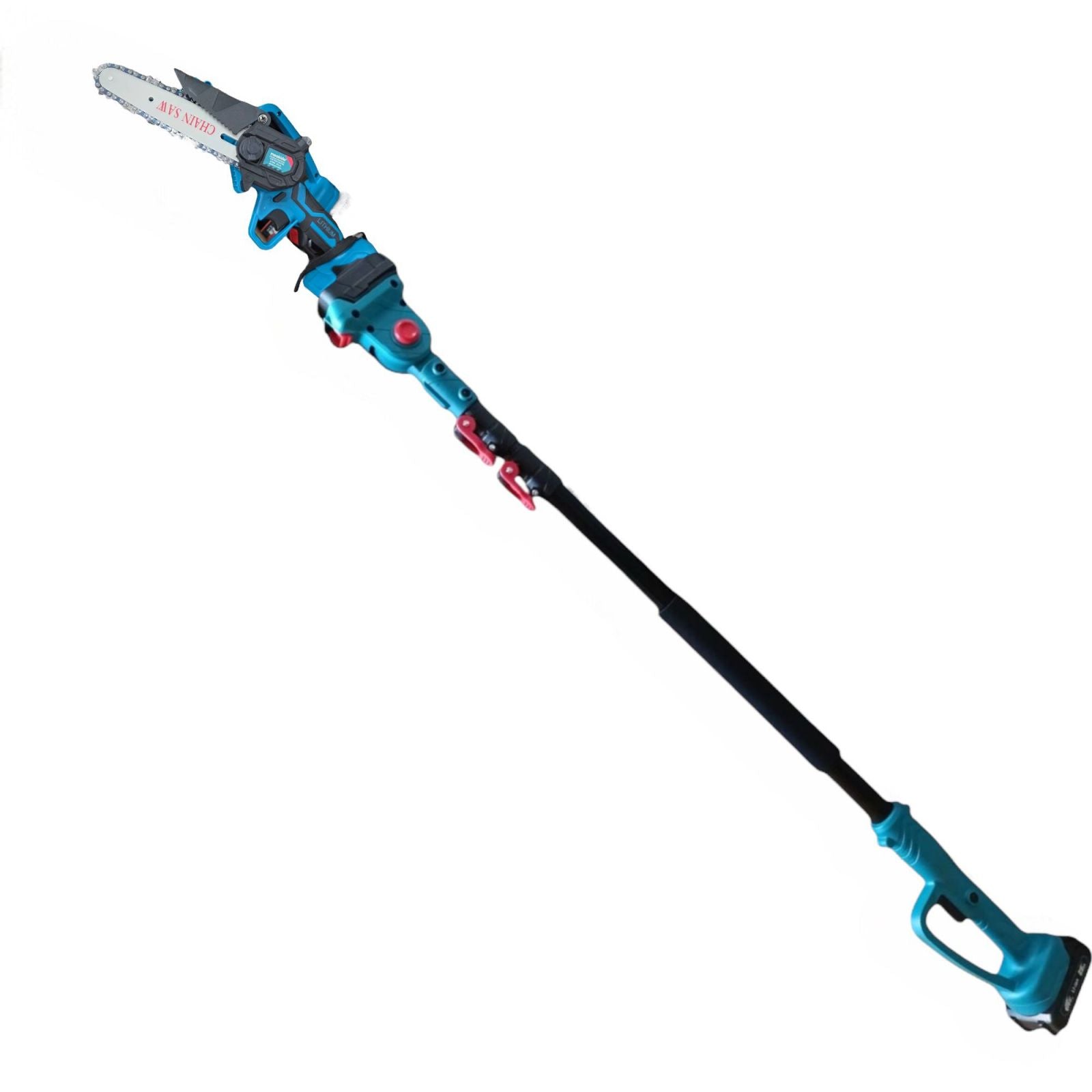 Kit potatura forbice cesoia motosega 6" a batteria 36V + asta telescopica 07726