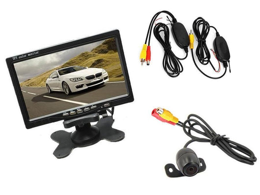 Kit retromarcia wireless Telecamera per camper, auto, rimorchi Monitor LCD 7"