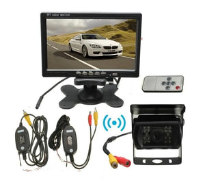 Kit retromarcia wireless Telecamera per camper, auto, rimorchi Monitor LCD 7"
