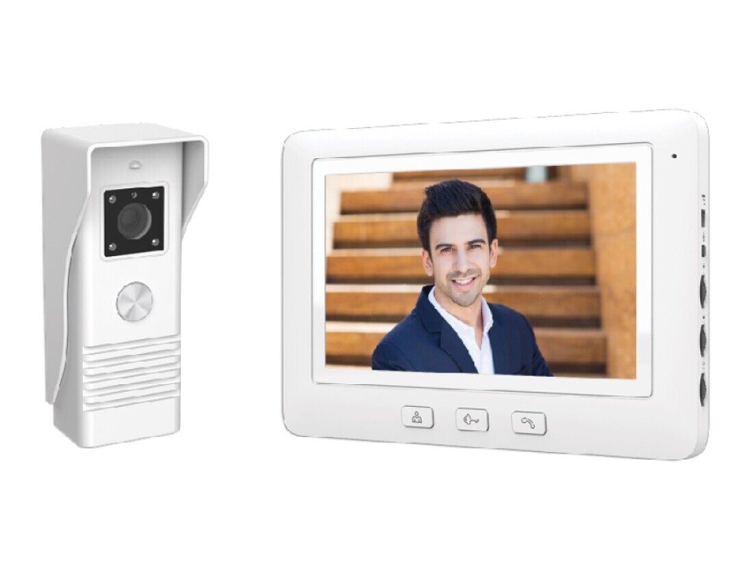 Kit videocitofono monofamiliare monitor 7" telecamera 4 led apriporta RLC07L