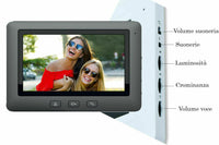 Kit videocitofono monofamiliare monitor 7" telecamera 4 led apriporta RLC07L