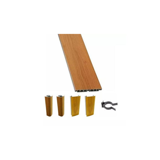 Zoccolo Per Cucina Battiscopa Set Da 2 Pezzi Da 2 Metri E 1 Pezzo Da 1 Metro Altezza 12 Cm Con Kit Unione Noce Chiaro