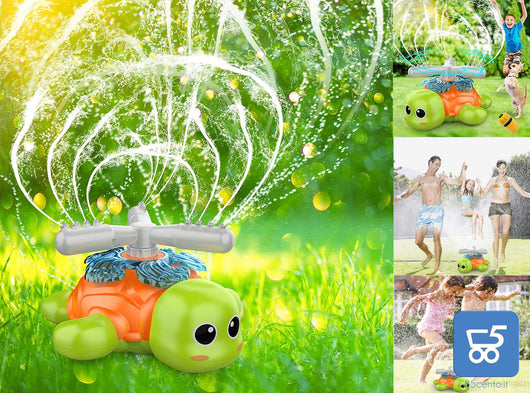 Kiztoys Giocattoli d'Acqua Splash Play per Bambini Parco Prato Giardino Giocattoli Sprinkler Tartaruga Creativi Spruzzatore Giocattolo Piscina Estiva per Ragazzi