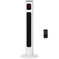 Ventilatore a Torre 45W a 3 Modalità e 3 Velocità con Timer da 12h, in ABS, Ø32 x 96A cm, Nero e Bianco