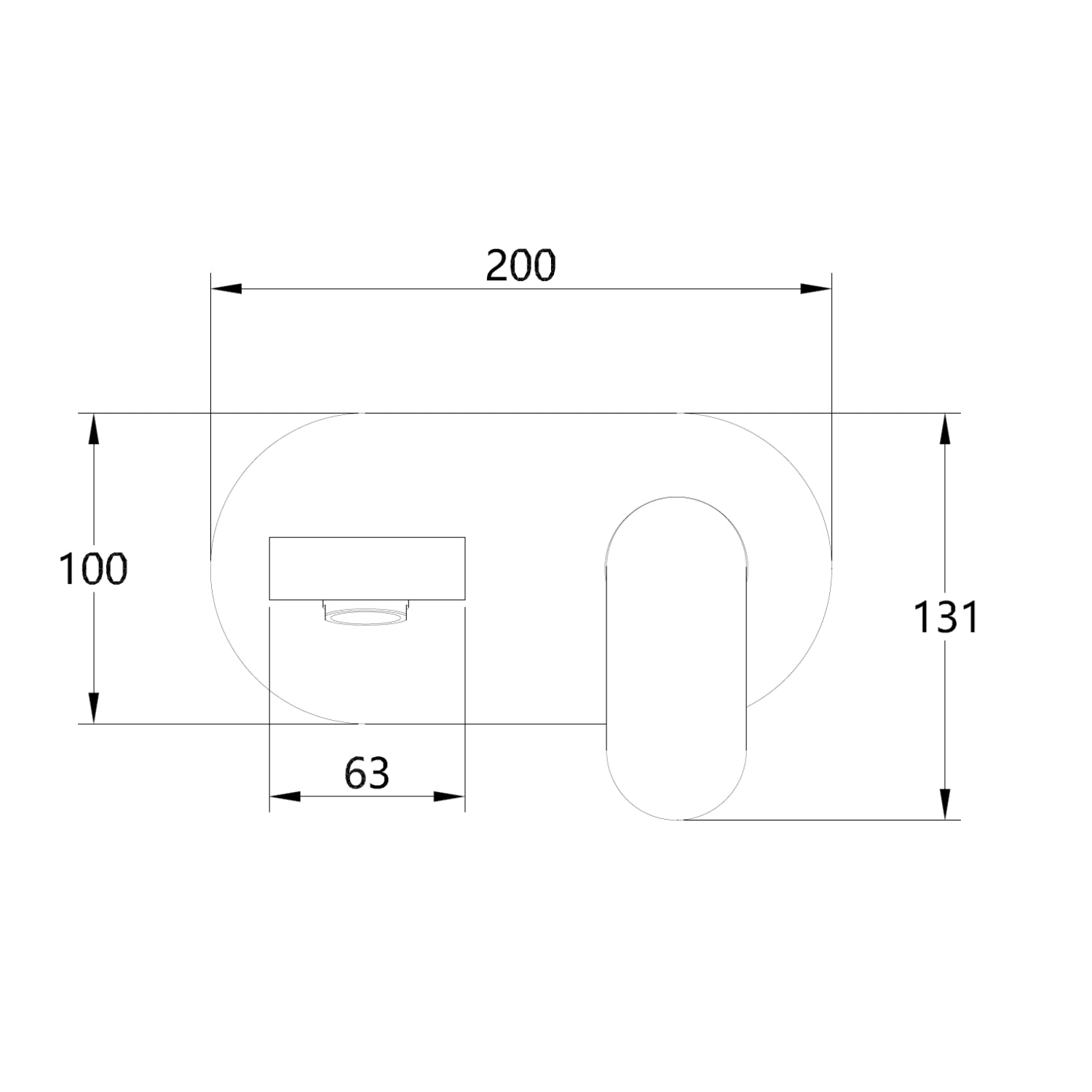 Miscelatore lavabo parete oceania ad incasso ottone colore oro satinato *** confezione 1