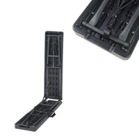 Set di 2 Panche Pieghevoli Mark 180 x 25 x 43 cm Nero Effetto Rattan [en.casa]