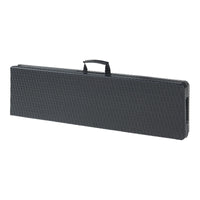 Set di 2 Panche Pieghevoli Mark 180 x 25 x 43 cm Nero Effetto Rattan [en.casa]