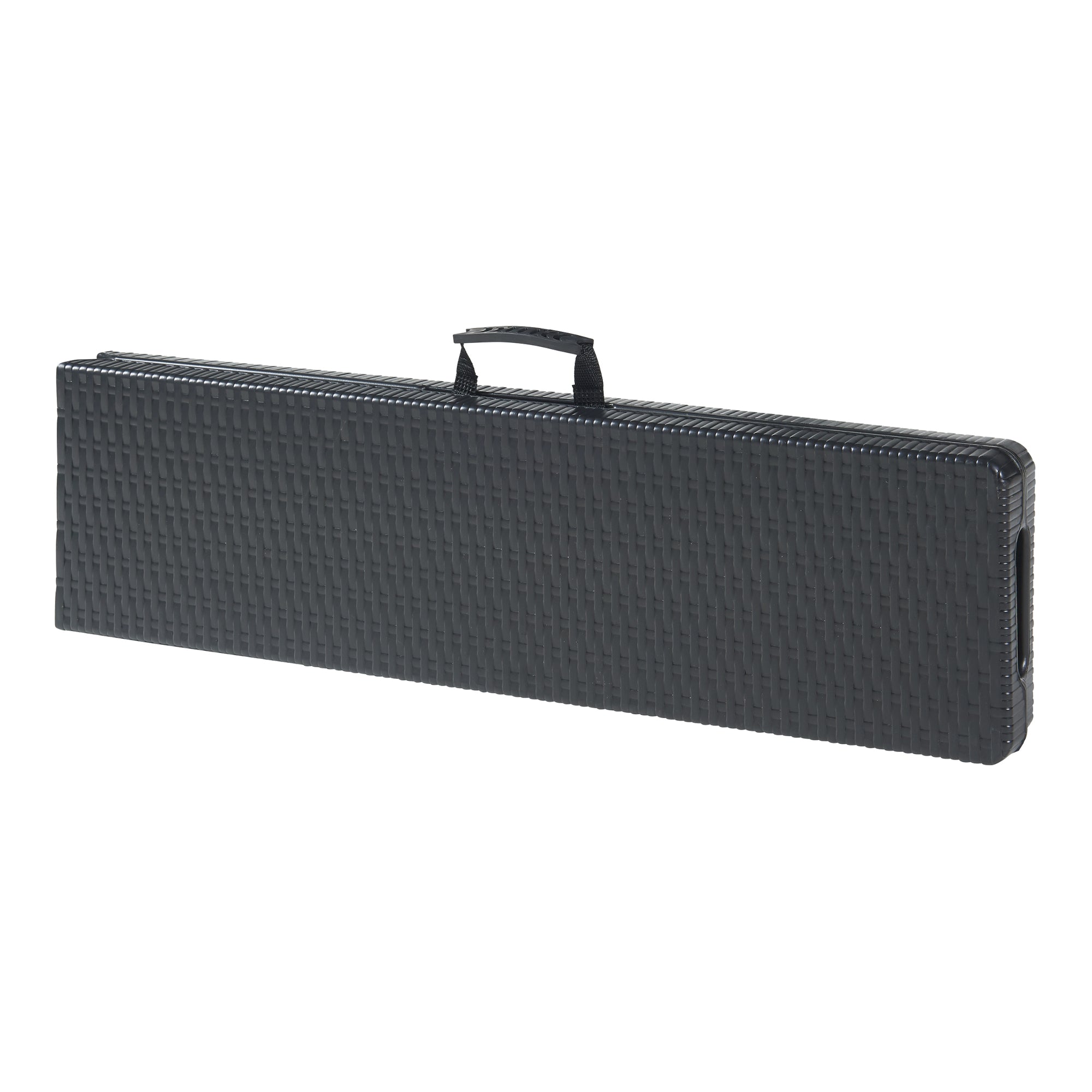 Set di 2 Panche Pieghevoli Mark 180 x 25 x 43 cm Nero Effetto Rattan [en.casa]