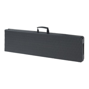 Set di 2 Panche Pieghevoli Mark 180 x 25 x 43 cm Nero Effetto Rattan [en.casa]