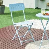 Set Sande di 2 Sedie Pieghevoli - Azzurro [en.casa]