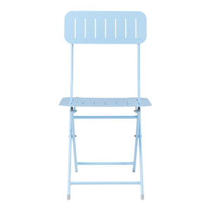 Set Sande di 2 Sedie Pieghevoli - Azzurro [en.casa]