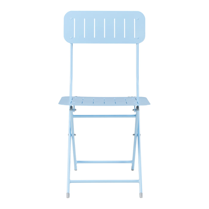Set Sande di 2 Sedie Pieghevoli - Azzurro [en.casa]
