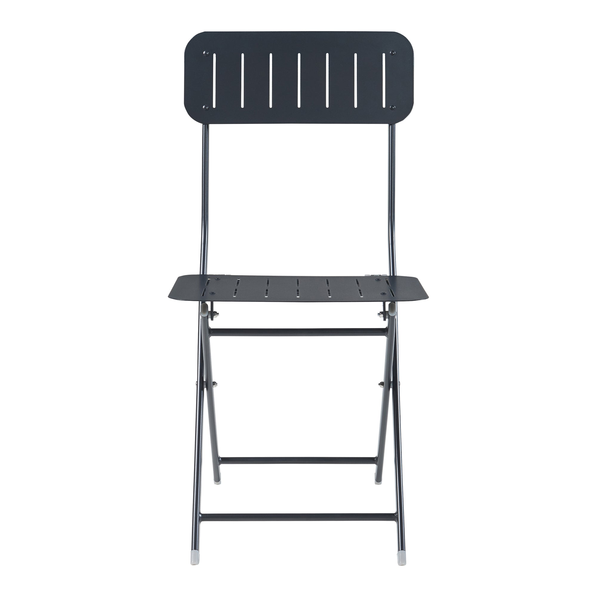 Set Sande di 2 Sedie Pieghevoli - Nero [en.casa]