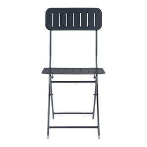 Set Sande di 2 Sedie Pieghevoli - Nero [en.casa]