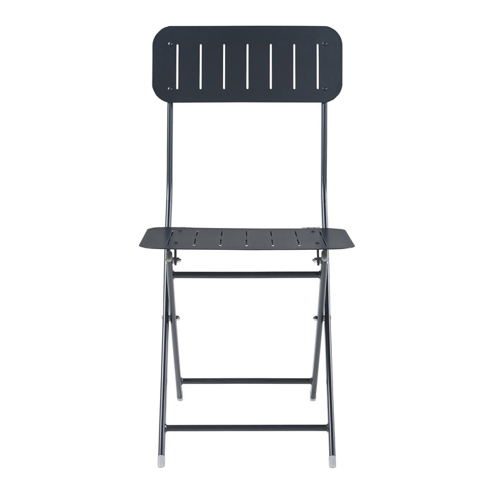 Set Sande di 2 Sedie Pieghevoli - Nero [en.casa]