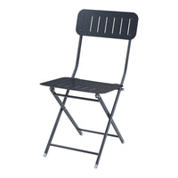 Set Sande di 2 Sedie Pieghevoli - Nero [en.casa]