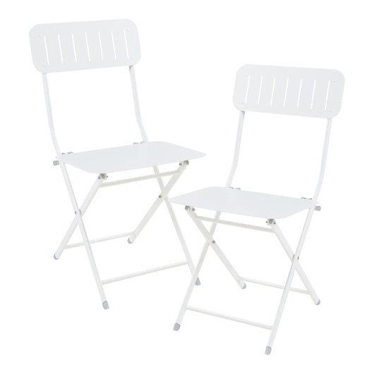 Set Sande di 2 Sedie Pieghevoli - Bianco [en.casa]