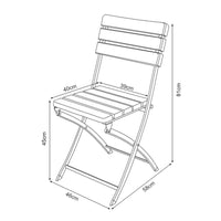 Set Lillestrøm di 2 Sedie Pieghevoli - Marrone Effetto Legno [en.casa]