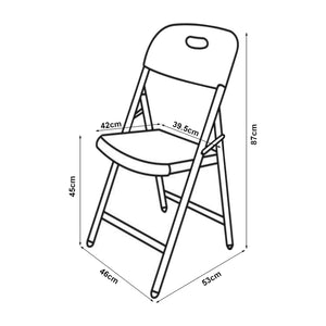 Set Ljusnarsberg di 2 Sedie Pieghevoli - Nero [en.casa]