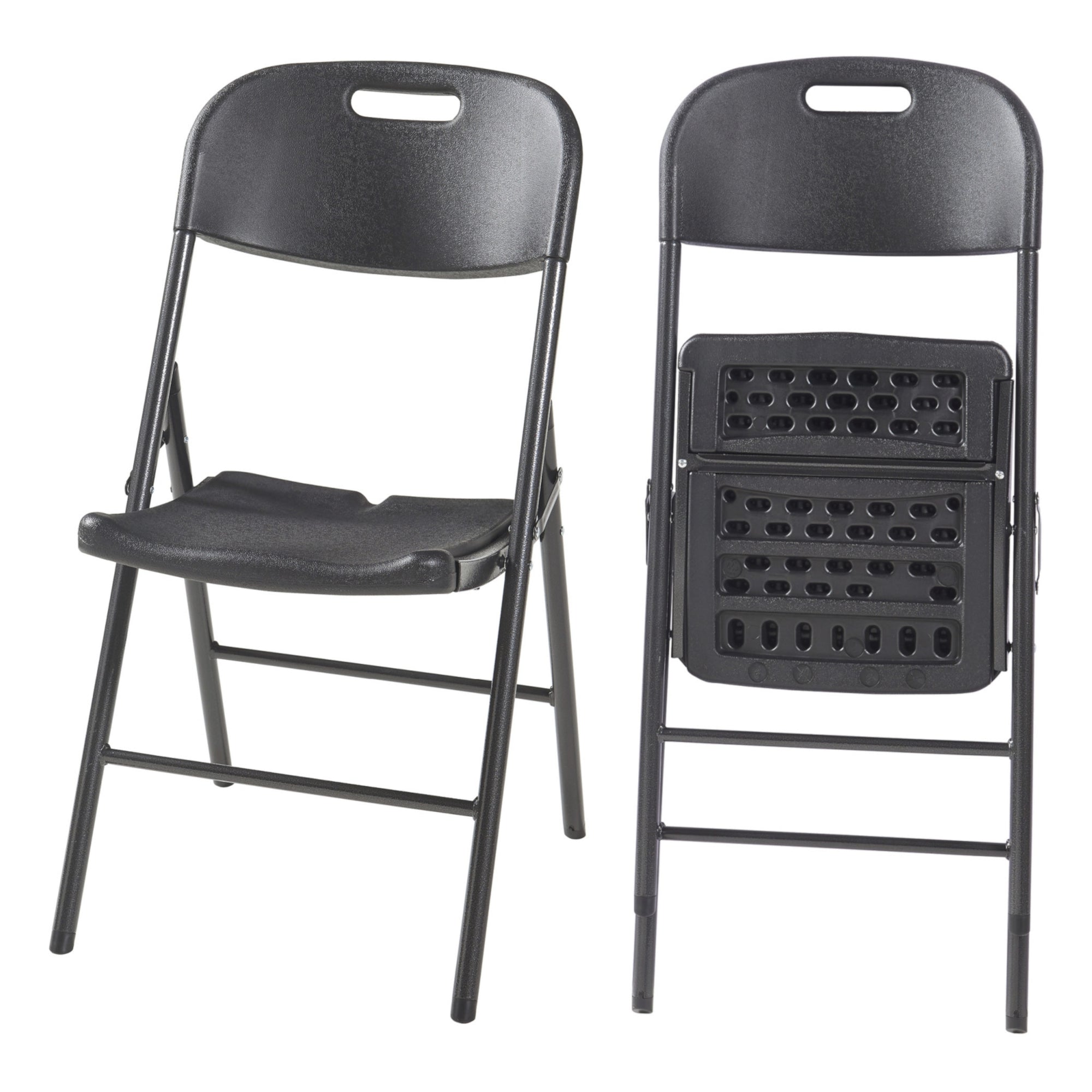 Set Ljusnarsberg di 2 Sedie Pieghevoli - Nero [en.casa]