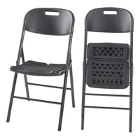 Set Ljusnarsberg di 2 Sedie Pieghevoli - Nero [en.casa]