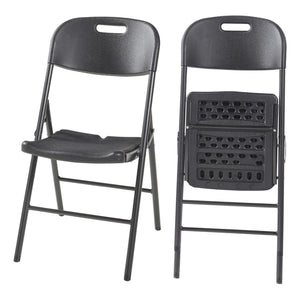 Set Ljusnarsberg di 2 Sedie Pieghevoli - Nero [en.casa]
