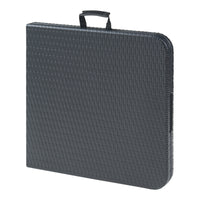 Tavolo da Picnic Adelfia Pieghevole - Nero Effetto Rattan [en.casa]