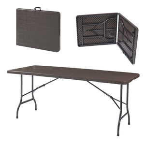 Tavolo da Picnic Lillestrøm Pieghevole 180 x 75 x 72 cm Marrone Effetto Legno pro.tec