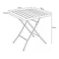 Tavolo da Picnic Lillestrøm Pieghevole 78 x 78 x 74 cm Marrone Effetto Legno pro.tec