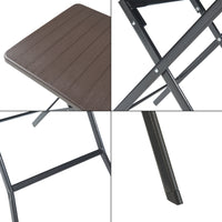Tavolo da Picnic Lillestrøm Pieghevole 78 x 78 x 74 cm Marrone Effetto Legno pro.tec