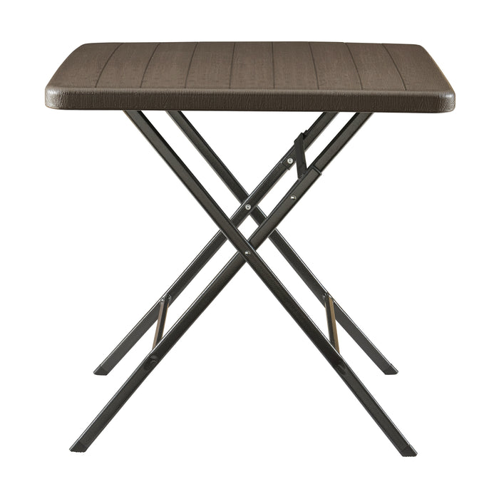 Tavolo da Picnic Lillestrøm Pieghevole 78 x 78 x 74 cm Marrone Effetto Legno pro.tec