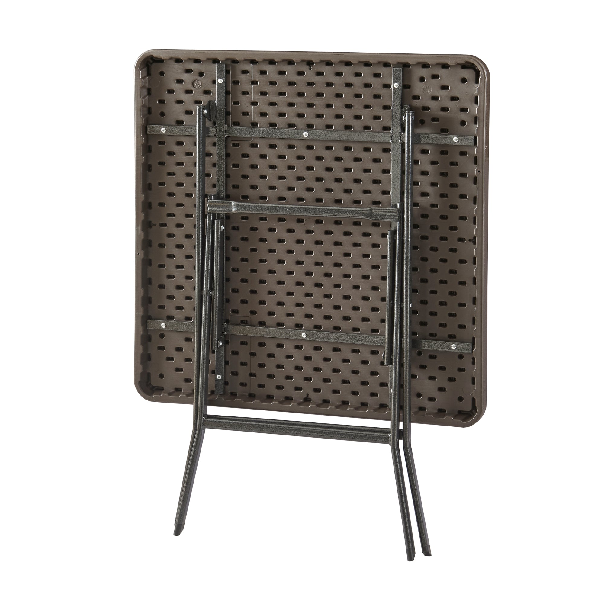 Tavolo da Picnic Lillestrøm Pieghevole 78 x 78 x 74 cm Marrone Effetto Legno pro.tec