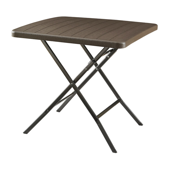 Tavolo da Picnic Lillestrøm Pieghevole 78 x 78 x 74 cm Marrone Effetto Legno pro.tec