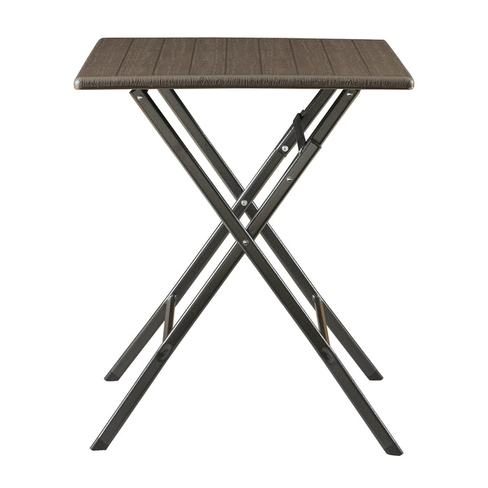 Tavolo da Picnic Lillestrøm Pieghevole 61,5 x 61,5 x 73 cm Marrone Effetto Legno pro.tec
