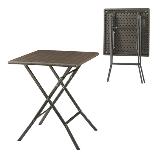 Tavolo da Picnic Lillestrøm Pieghevole 61,5 x 61,5 x 73 cm Marrone Effetto Legno pro.tec