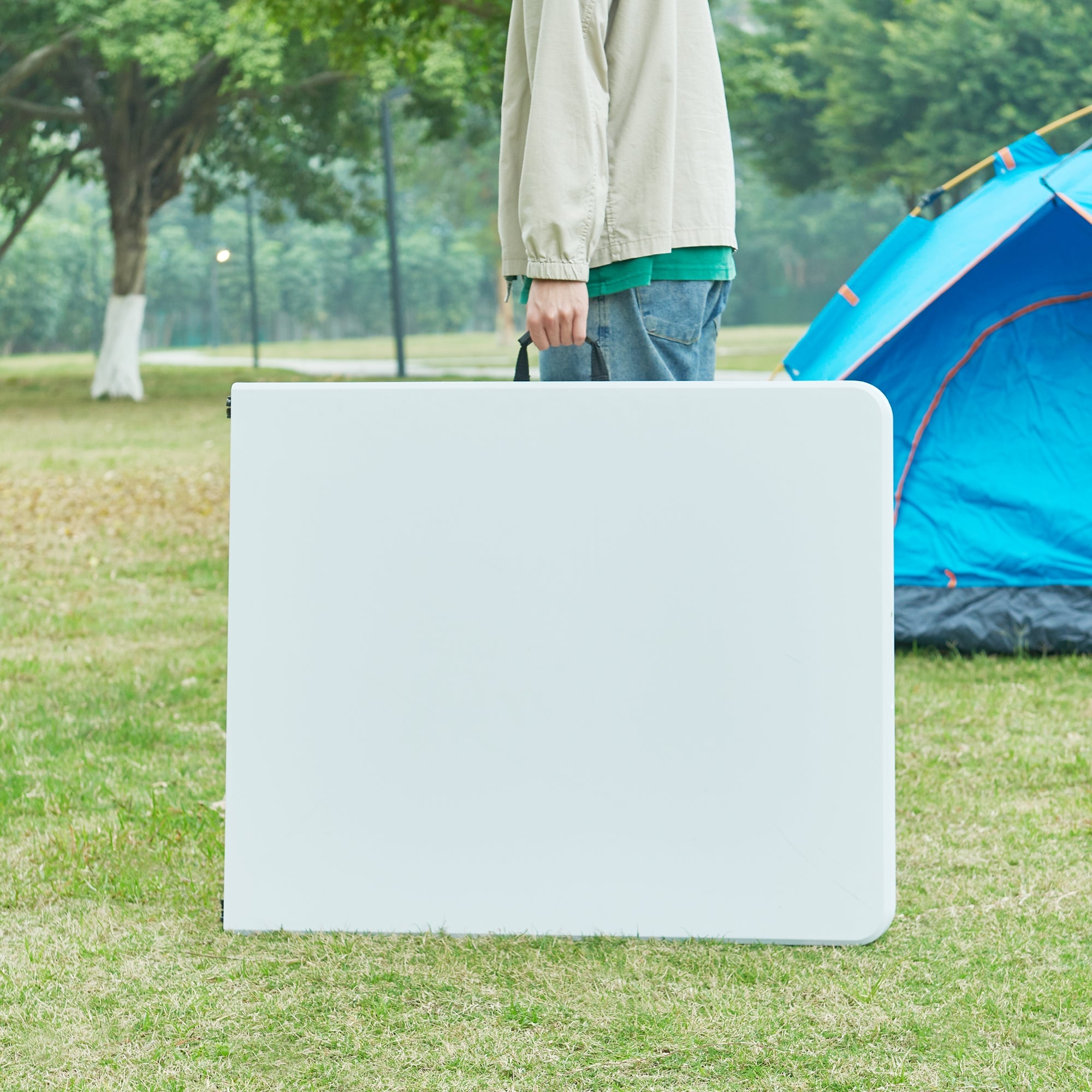 Tavolo Pieghevole Ljusnarsberg da Picnic - Bianco [en.casa]