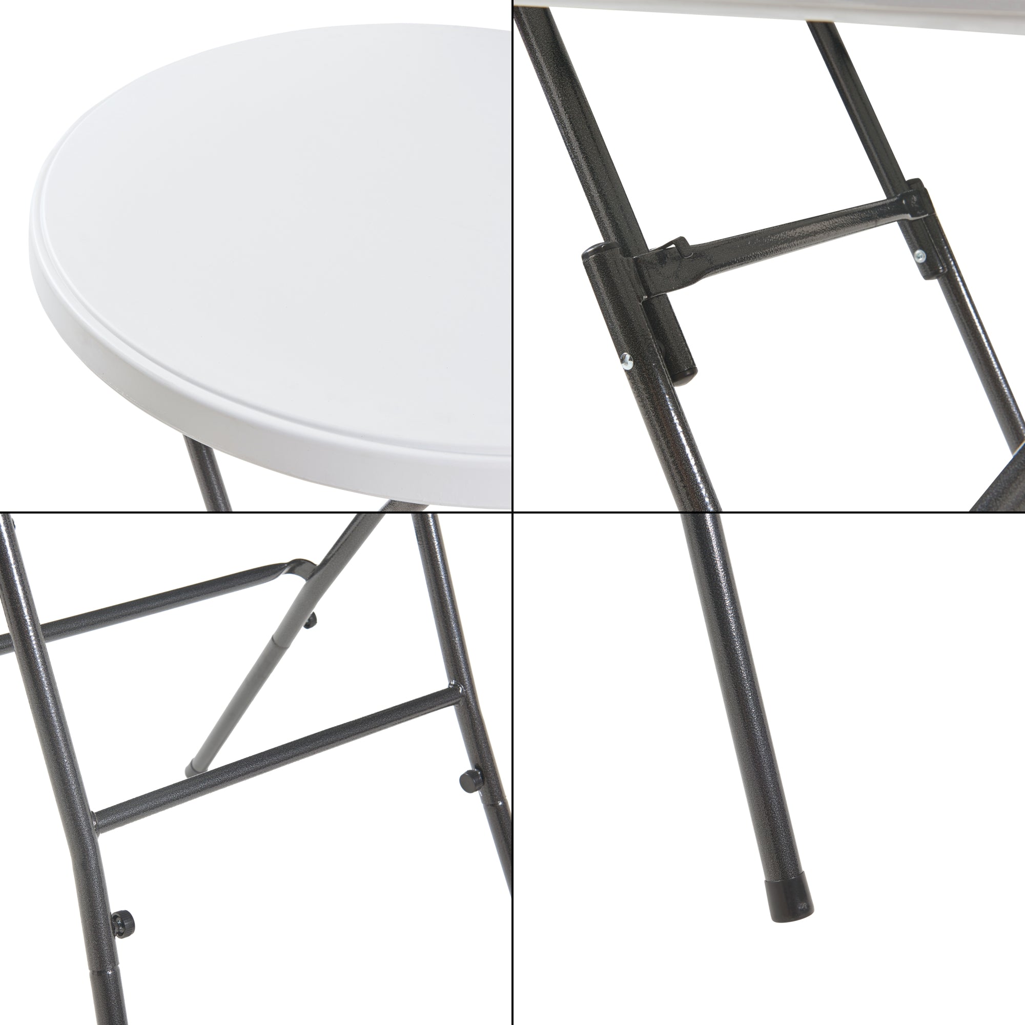 Tavolo Alto Pieghevole Ljusnarsberg - Bianco [en.casa]