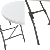 Tavolo Alto Pieghevole Ljusnarsberg - Bianco [en.casa]