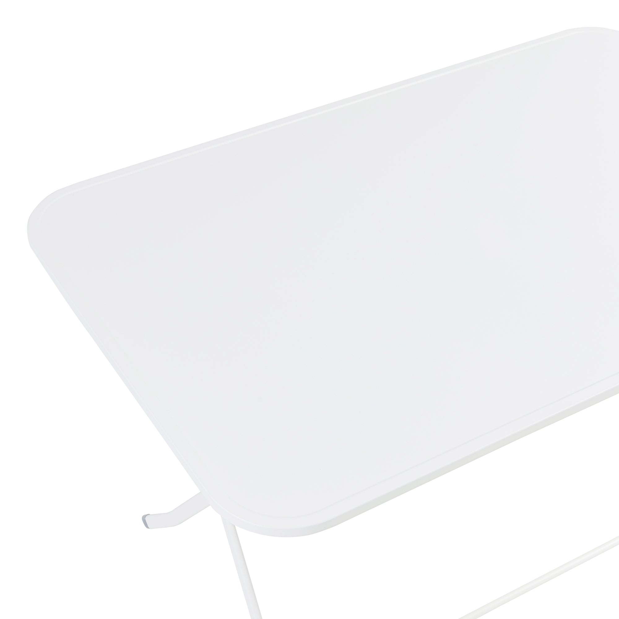 Tavolo Pieghevole Sande con Piano Rettangolare - Bianco [en.casa]