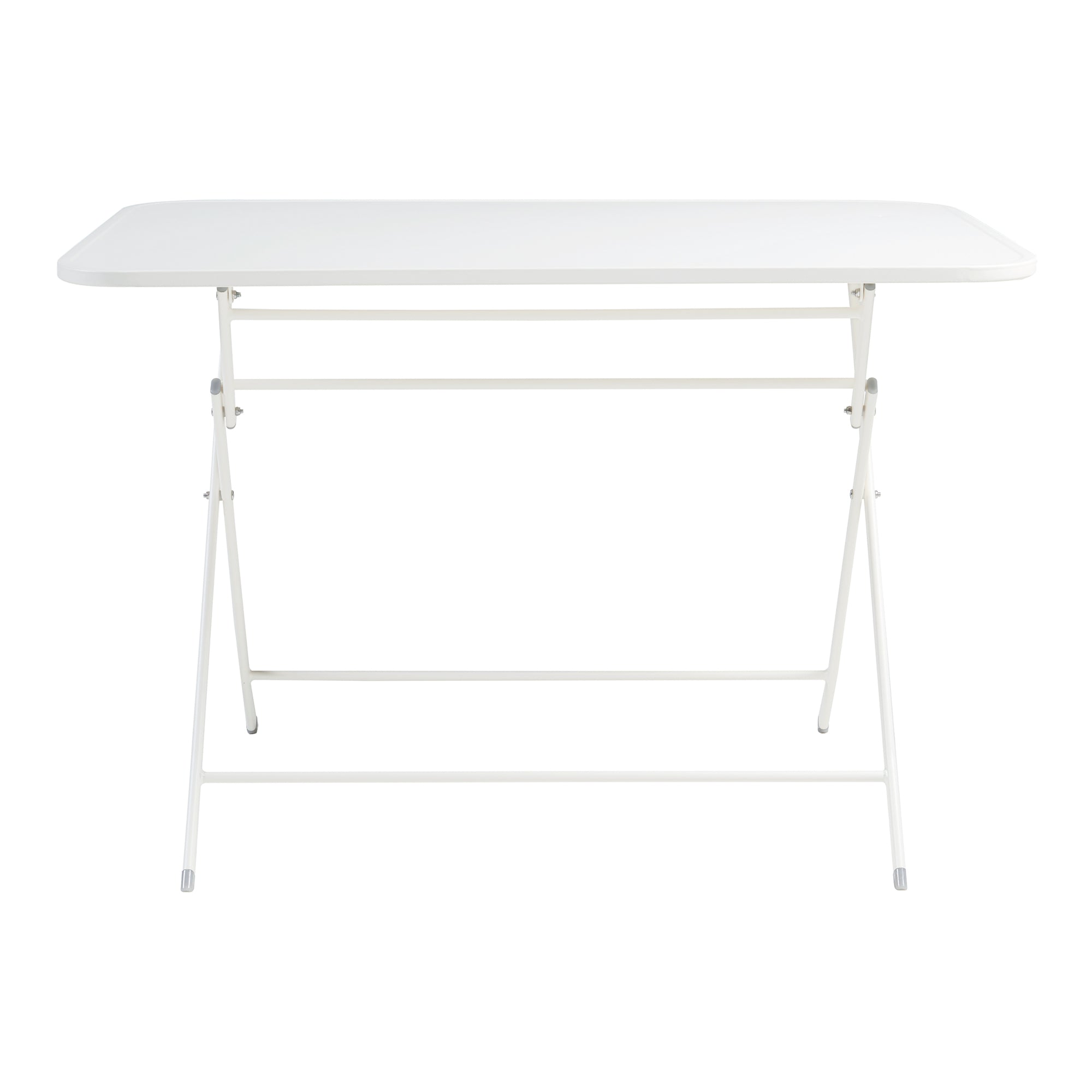 Tavolo Pieghevole Sande con Piano Rettangolare - Bianco [en.casa]