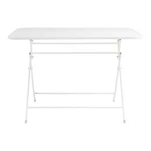 Tavolo Pieghevole Sande con Piano Rettangolare - Bianco [en.casa]