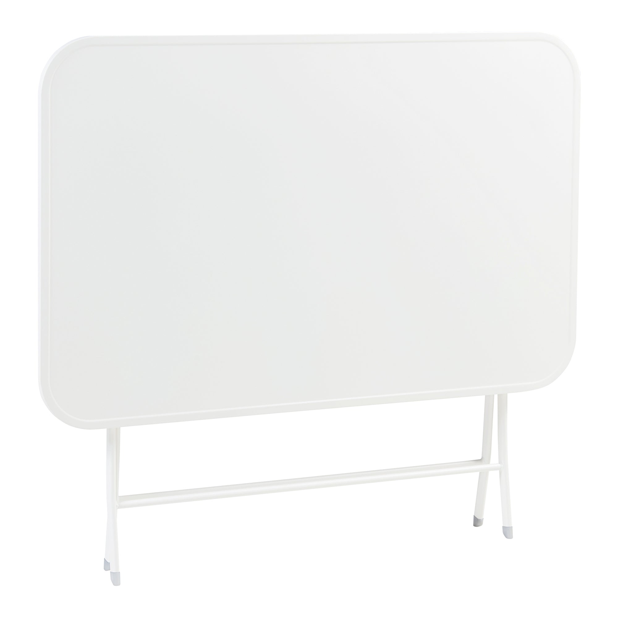 Tavolo Pieghevole Sande con Piano Rettangolare - Bianco [en.casa]